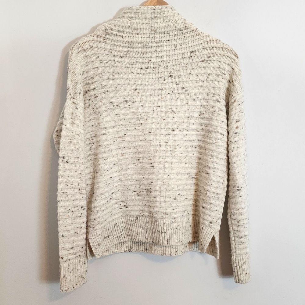 Madewell Donegal Belmont Minimalist Mock Neck Wool Blend Oversized Sweater SZ XS - Picture 8 of 9